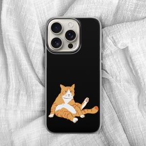 Custodia per telefono ORANGE CAT, custodia arancione con motivo a gatto, per iPhone 16 Pro, 14, 13, 12, Google Pixel 9 Animal, altri modelli, Samsung Galaxy S25 Ultra, arancione