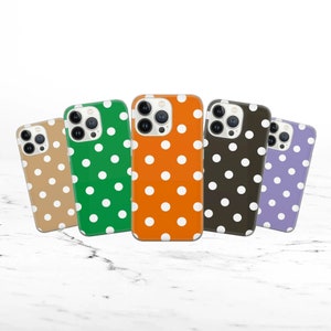 Polka dot Phone Case Spotted Cover for iPhone 14 13 12 Pro 11 XR 8 7, Samsung S23 S22 A73 A53 A13 A14 S21 Fe S20, Pixel 7 6A