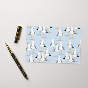 Carte postale Mouette, oiseaux, Carte postale standard Funky Seagulls Carte postale funky Seagull Birds