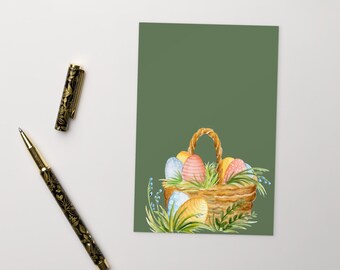 Cartolina di PASQUA, Cartolina di Primavera, Uova di Pasqua Cartolina Standard Primavera Fiori di Pasqua Uova cartoline
