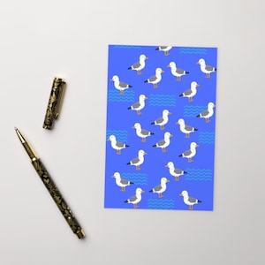 Carte postale Mouette, oiseaux, Carte postale standard Funky Seagulls Carte postale funky Seagull Birds