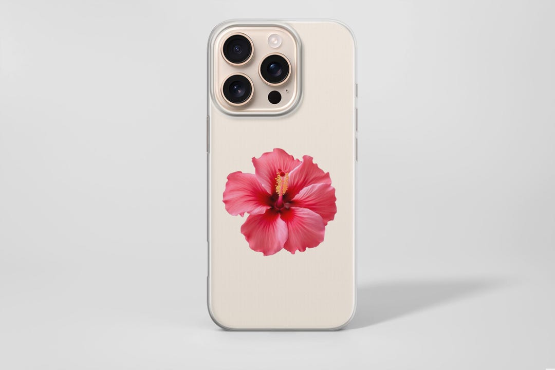 Blue Hibiscus Phone Case Compatible With IPhone 15 6.1 Inch - View #11