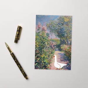 Carte postale SILLY GOOSE, carte postale de canard génial, carte postale standard d'oie Carte postale d'animaux drôles