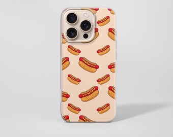 Hot Dog case Phone Case Fast Food phone cover Cover for iPhone 17, 16e, 15, 14, 13, 12, Google Pixel 10, 9 Pro, 8, Samsung S25 edge, S24