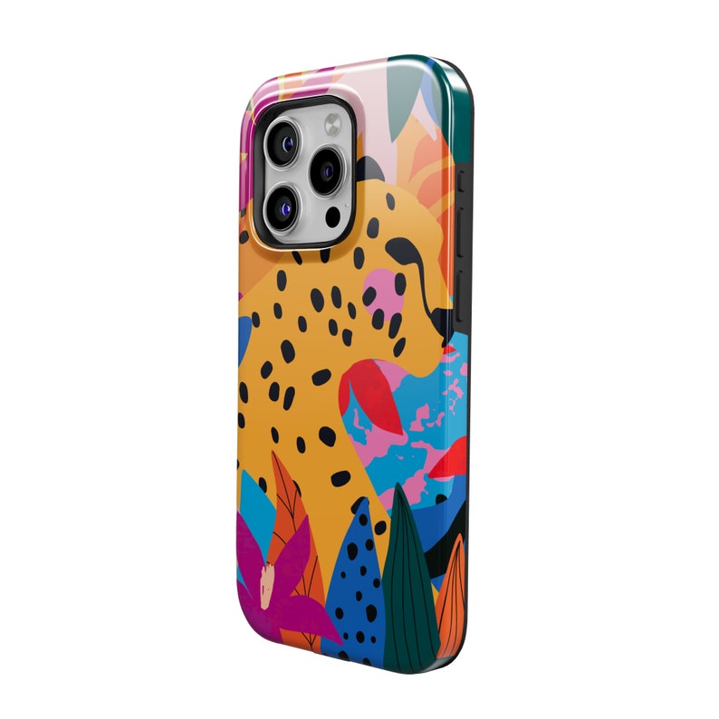 WILD JUNGLE Phone Case Cheetah Cover Tough for iPhone 15pro,14,13, 12