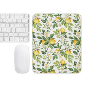 AMALFI LEMONS mouse pad, Lemons mouse pad, Exotic mouse pad, Fruit mouse pad, Funky mousepad, Office decoration, Lemon pint, Fruit print