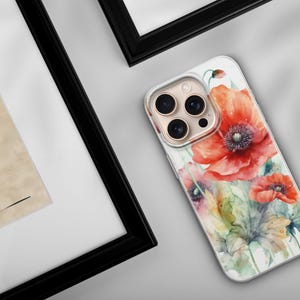 Poppy case Phone Case Red Blooms phone cover Cover for iPhone 17, 16e, 15, 14, 13, 12, Google Pixel 10, 9 Pro, 8, Samsung S25 edge, S24