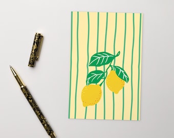 Cartolina LIMONI, Cartolina estiva, Cartolina standard Amalfi gialla Funky Lemons