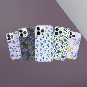 Blueberry case Phone Case Summer Berry phone Cover for iPhone 17, 16e, 15, 14, 13, 12, Google Pixel 10, 9 Pro, 8, Samsung S25 edge, S24