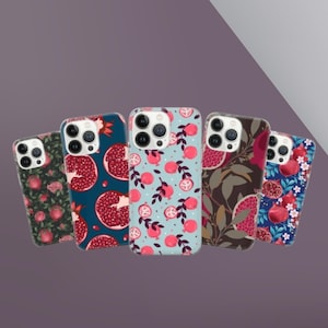 Pomegranate case Phone Case Red Fruits phone Cover for iPhone 17, 16e, 15, 14, 13, 12, Google Pixel 10, 9 Pro, 8, Samsung S25 edge, S24