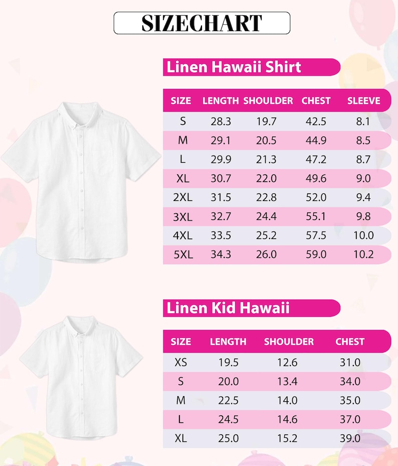 a shirt size chart for a child's shirt