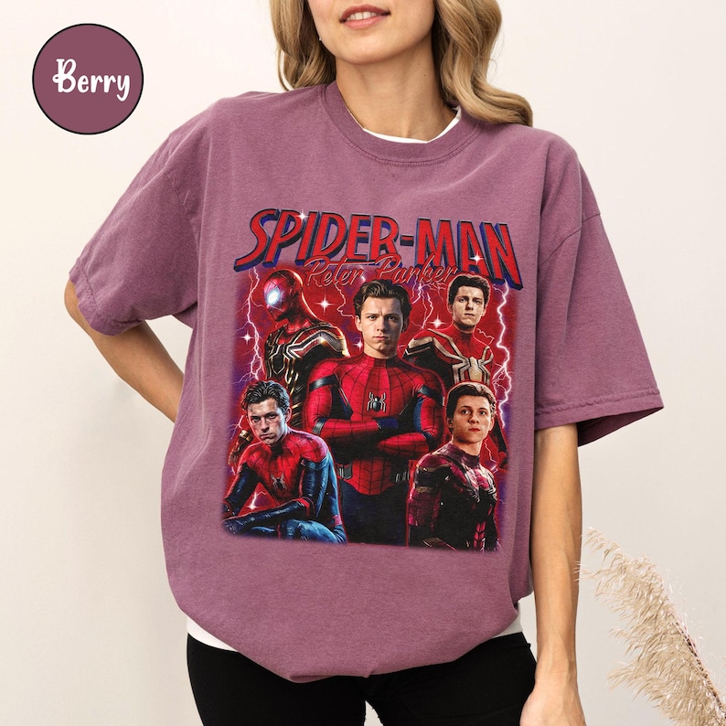 Comfort Color® Peter ParkerSpider Hero Movie Vintage Bootleg 90s Shirt, A Brand New Day Tee, MCU Marvel Superhero Tee, Disneyworld Trip bild 6