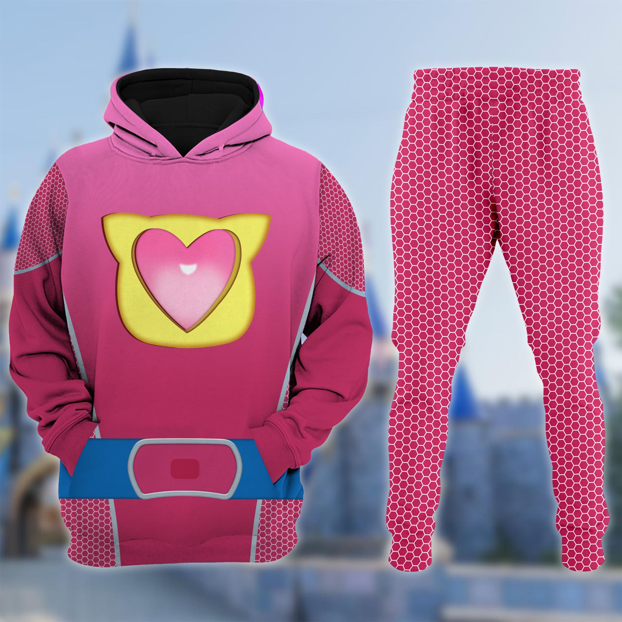 Superkitties Suit Cosplay Costume Halloween Hoodie Joggers Sets