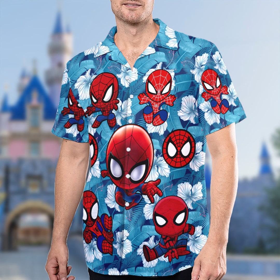 Spiderman Hawaiian Shirt, Spiderman Superhero Hawaii Shirt