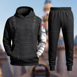 Winter Soldier 3D Cosplay Costume Sweatshirt, Hero Halloween Costume Hoodie, Bucky Barnes Halloween Outfit, Super Hero All Over Print Shirt