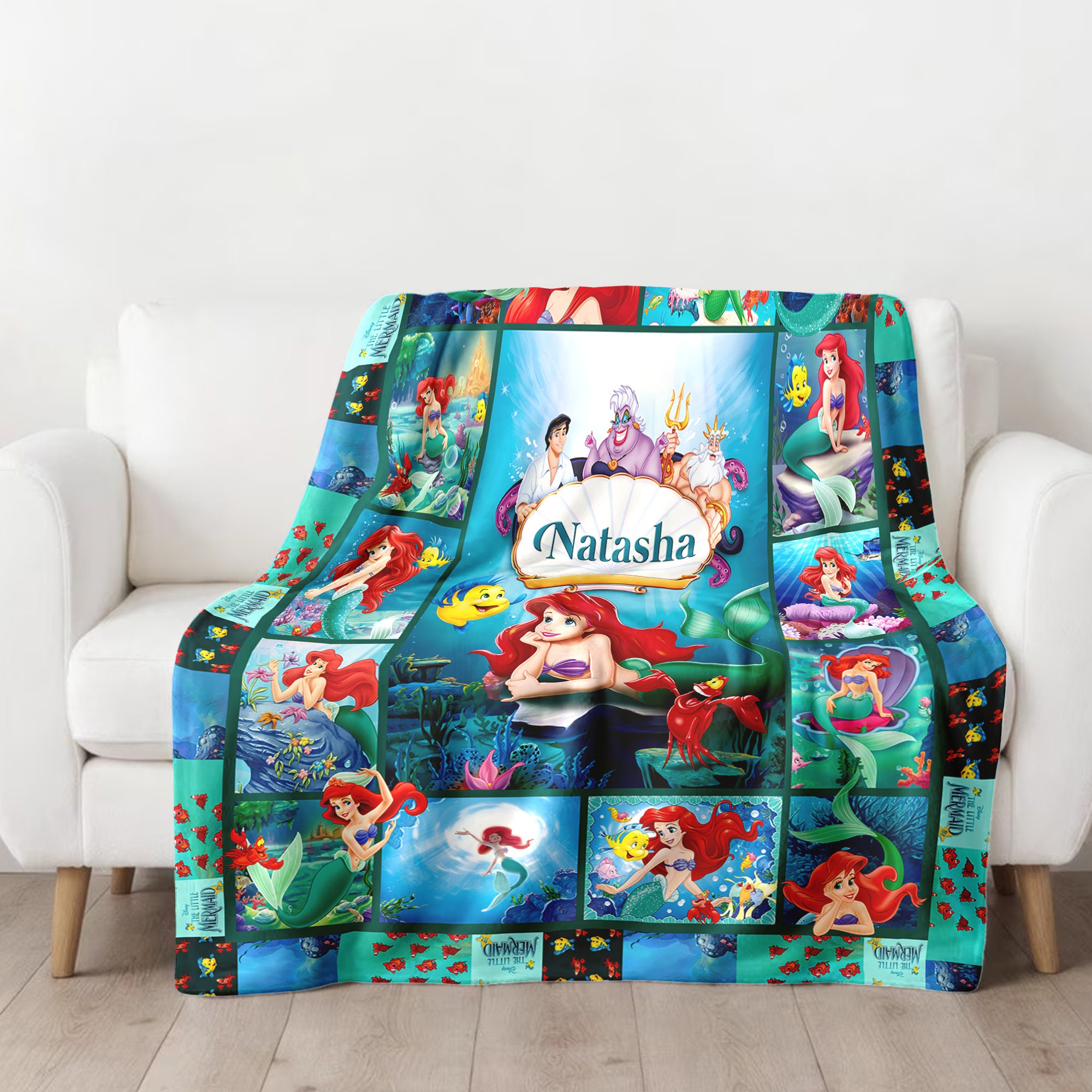 Little Mermaid Blanket Etsy Canada