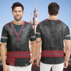 Kristoff Prince Character Cosplay Costume Shirt, Halloween Costume For Family Group 3D Hoodie, Frozen 3D Costume Vacation T-shirt image 1