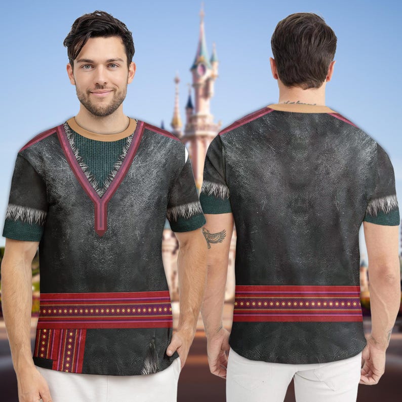 Kristoff Prince Character Cosplay Costume Shirt, Halloween Costume For Family Group 3D Hoodie, Frozen 3D Costume Vacation T-shirt image 1
