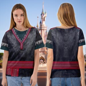 Kristoff Prince Character Cosplay Costume Shirt, Halloween Costume For Family Group 3D Hoodie, Frozen 3D Costume Vacation T-shirt image 2