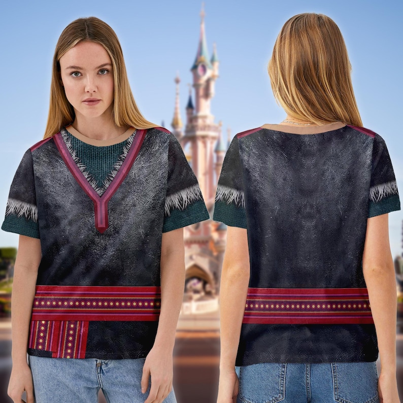 Kristoff Prince Character Cosplay Costume Shirt, Halloween Costume For Family Group 3D Hoodie, Frozen 3D Costume Vacation T-shirt image 2