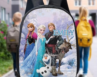 Personalized Frozen Movie Lunch Bag, Disney Princess Sister Backpack, Disney Frozen Bottle, Custom Name School Bag, Princess School Gift
