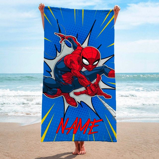 Spider Movie Beach Towels, Spider Beach Towels, Magic World Beach Towel, Superhero Movie Beach Towel