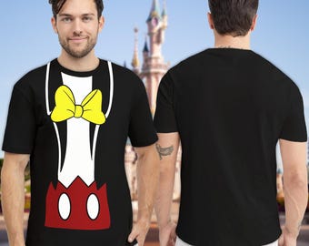 Mickey Mouse Costume T-Shirt, Mickey Mouse Cosplay Costume Tee, Mouse Character All Over Print Shirt, Halloween 3D T-Shirt, Costume 3D Tee