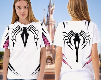 Spider Girl Costume Hoodie, Ghost Spider Cosplay Costume Sweatshirt, Gwen Stacy Halloween 3D Cosplay Outfit, Movie All Over Print Clothing