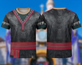 Disney Kristoff Prince Character Cosplay Costume Shirt, Halloween Costume For Family Group 3D Hoodie, Frozen 3D Costume Vacation T-shirt