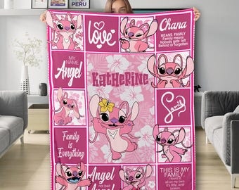 Personalized Minnie Mouse Blanket, Custom Name Minnie Blanket, Minnie Mouse Bedding Quilt, Birthday Girl Gifts, Kid Name Blanket