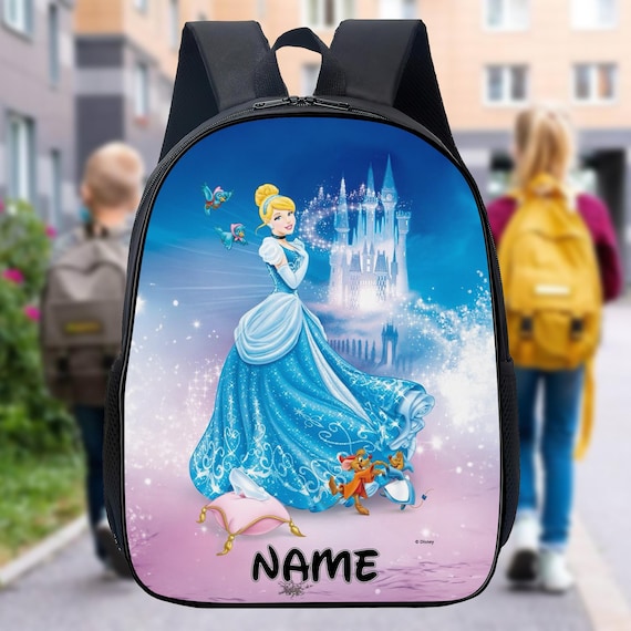 Personalize Cinderella Backpack Cinderella Movie Bottle Princess Lunch Bag Custom Name Backpack Cartoon Movie Bag Etsy
