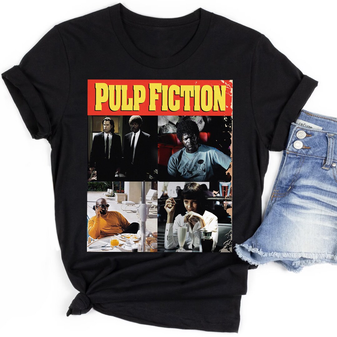 Fiction Movie Shirt Pulp 90s Movie Graphic Tees Fiction Etsy