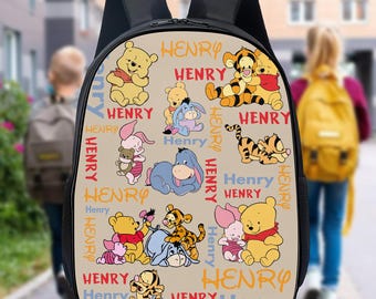 Personalized Baby Pooh And Friends Backpack, Winnie The Pooh Lunch Bag, Disney Pooh Tumbler, Pooh School Bag, Pooh Movie Backpack