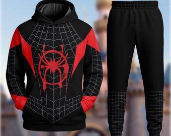 Miles Morales Master Cosplay Halloween Hoodie, Halloween Costume For Family Group T Shirt, Spiderman Fictional Costume Movie Fan Gift