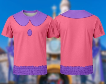 Daisy Duck Inspired Costume 3D T-Shirt, Daisy Duck Cosplay 3D Tee, Mickey And Friend Cosplay Costume Shirt, Halloween All Over Print Shirt