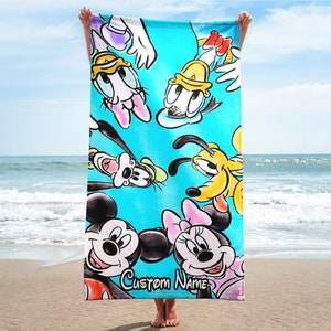 Serviettes de plage souris et amis, serviettes de plage film souris, serviette de plage monde magique, serviette de plage souris, cadeau serviette de plage dessin animé