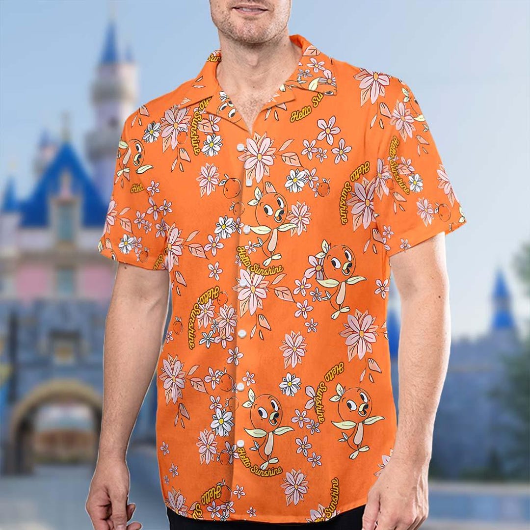 Orange Bird Aloha Hawaiian Shirt, Orange Bird Summer Vacation