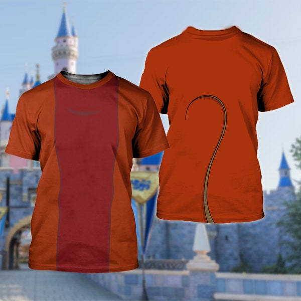 Orange Mouse Cosplay 3D T-Shirt, Magic Princess And Mouse Costume, Mens Cosplay Shirt, Halloween Costume For Family Group T Shirt