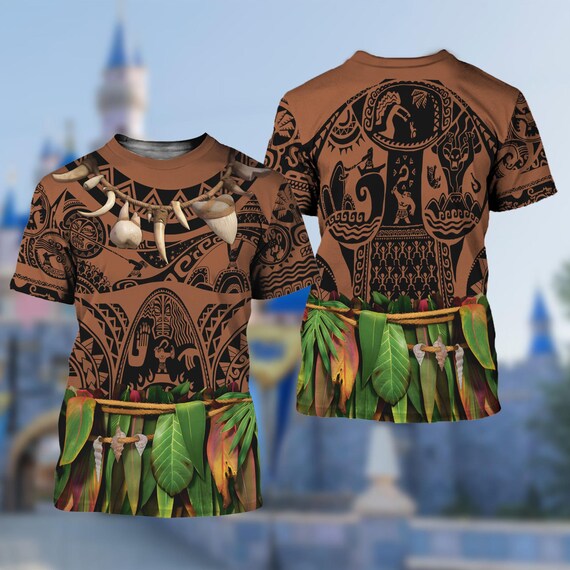 Chemise Maui Moana t shirt Maui pour homme tatouage cosplay cadeau d anniversaire d un pere chemise imprimee Maui cosplay d Halloween Etsy France