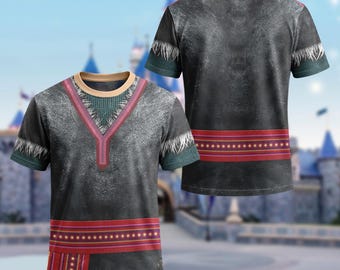 Disney Kristoff Prince Character Cosplay Costume Shirt, Halloween Costume For Family Group 3D Hoodie, Frozen 3D Costume Vacation T-shirt