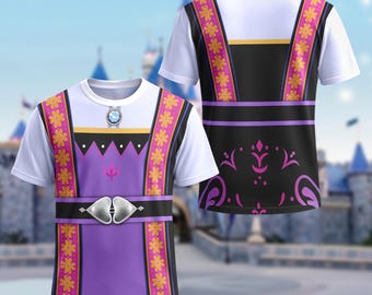 Disney Anna Costume 3D All Over Print Shirt, Frozen Cosplay Costume, Frozen  Winter Princess Halloween Costume For Family Group T Shirt