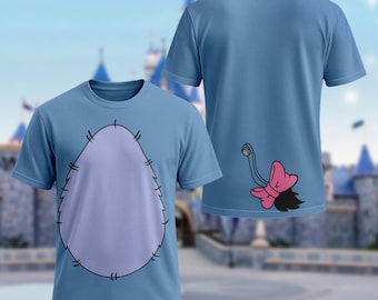 Disney Eeyore Donkey 3D Costume Shirt, Halloween Costume For Family Group T Shirt, Winnie The Pooh Family Trip And Event Tee, Gift For Kids
