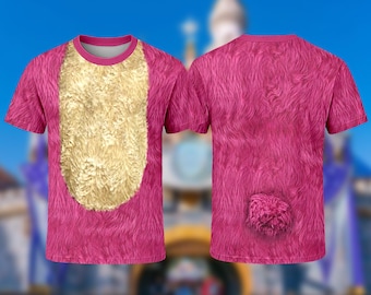 Lotso Bear Shirt, Pink Bear Costume Cosplay 3D Shirt, Toy Story Halloween Costume For Family Group T Shirt, Villain Halloween Toy Men Tee