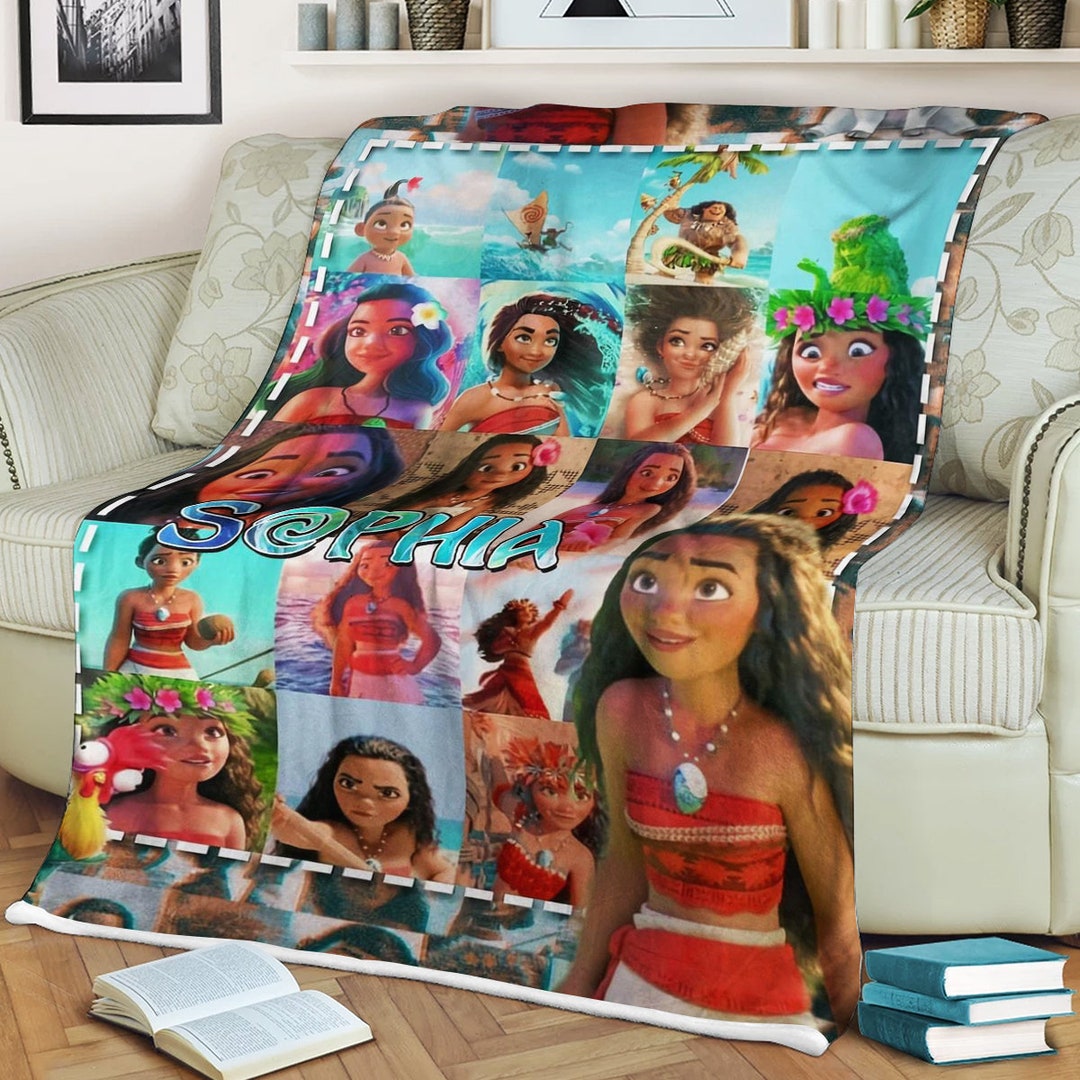Personalized Princess Movie Blanket, Magic World Blanket, Princess