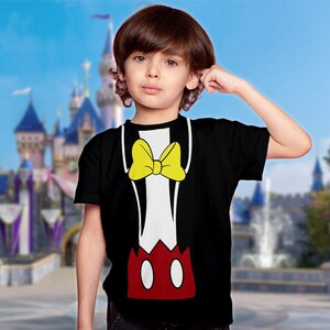 Mickey Mouse Costume T-Shirt, Mickey Mouse Cosplay Costume Tee, Mouse Character All Over Print Shirt, Halloween 3D T-Shirt, Costume 3D Tee afbeelding 3