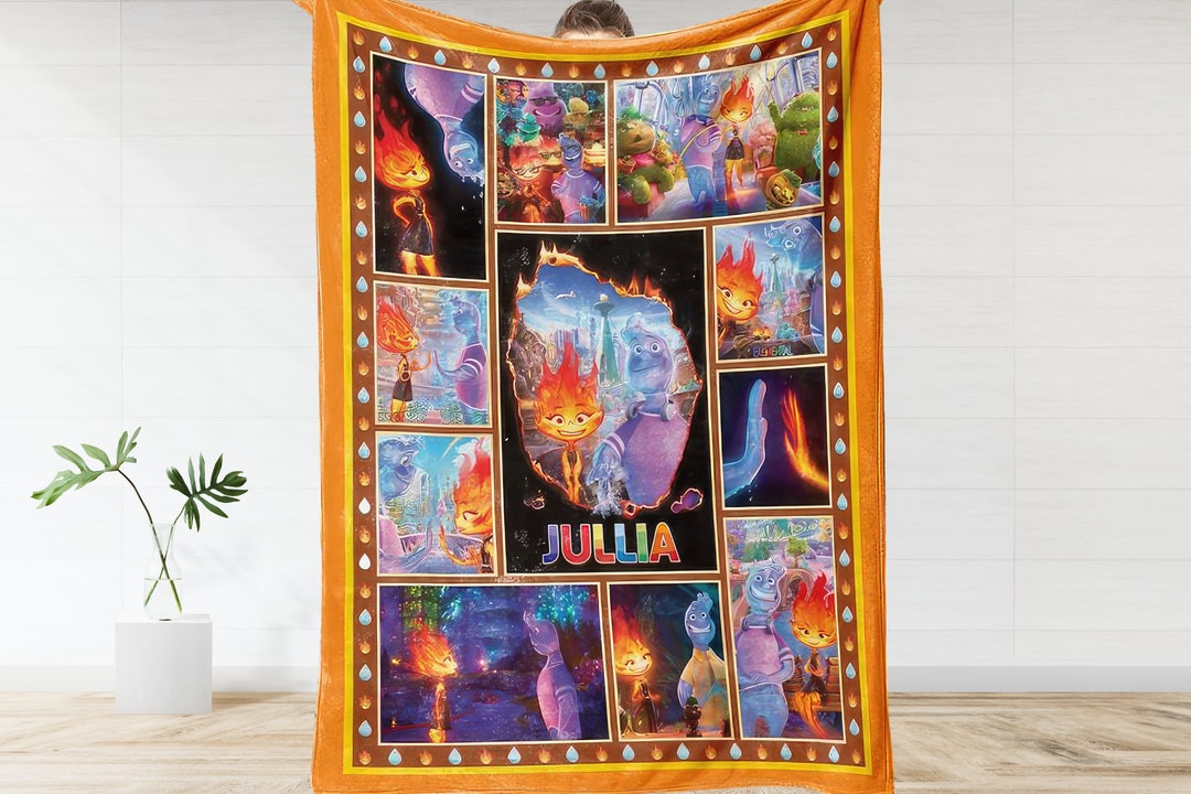 Personalized Water and Fire Movie Blanket, Characters Blanket, Water