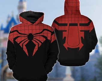 The Superior Spider Man Costume Sweatshirt, Spider-Man Cosplay Costume Hoodie, Halloween Costume Outfit, Super Hero All Over Print Clothing
