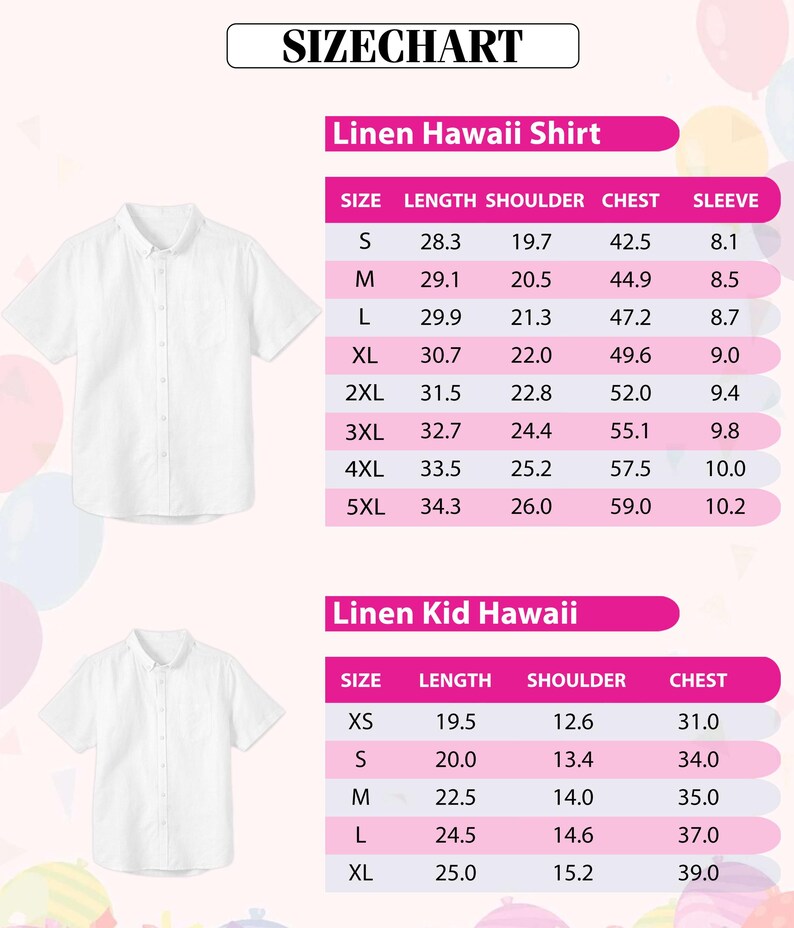 a shirt size chart for a child's shirt