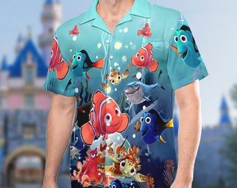 Finding Nemo Hawaiian Shirt, Nemo Dory Clownfish Lover Hawaii Beach Shorts, Finding Nemo Button Up, 3D All Over Print Shirt