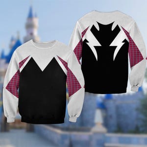Sudadera con capucha 3D para disfraz de Spider Girl, disfraz de Gwen Stacy para Halloween, disfraz de cosplay 3D para Halloween, sudadera con capucha con estampado completo imagen 3